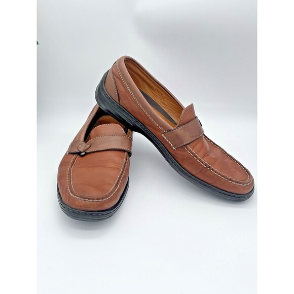 Tommy Bahama Other - Tommy Bahama Men 10 Slip-On Boat Shoes Brown Leather Comfortable Lightweight